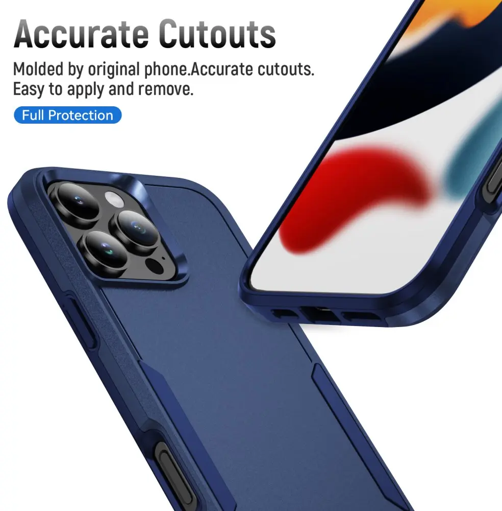 Apple iPhone 16 Pro Max Hoesje Schokbestendige Hardcase Back Cover Blauw afbeelding 8