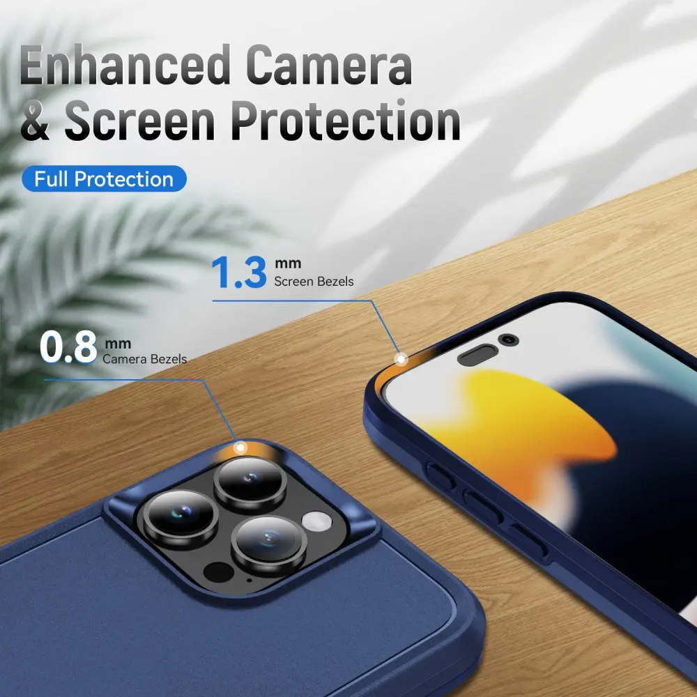 Apple iPhone 16 Pro Max Hoesje Schokbestendige Hardcase Back Cover Blauw afbeelding 7