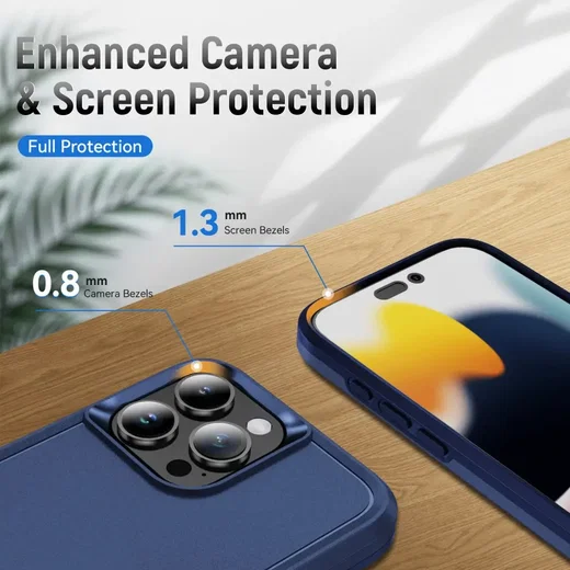 Apple iPhone 16 Pro Max Hoesje Schokbestendige Hardcase Back Cover Blauw afbeelding 7