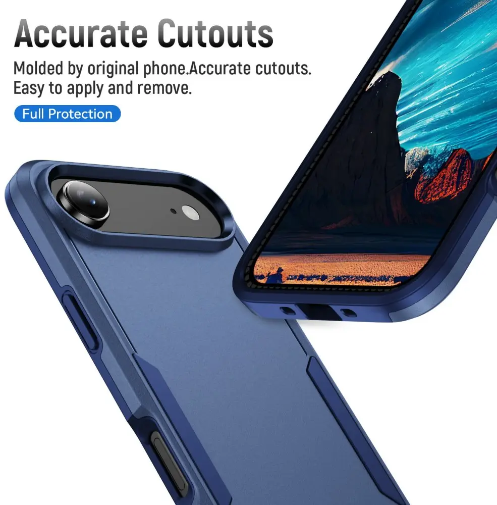 Apple iPhone Air Hoesje Schokbestendige Hardcase Back Cover Blauw afbeelding 8