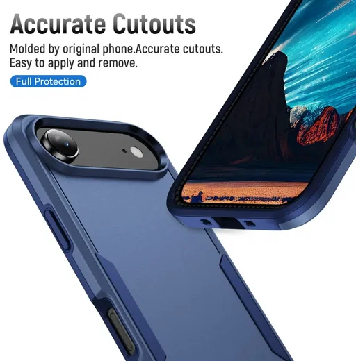 Apple iPhone Air Hoesje Schokbestendige Hardcase Back Cover Blauw afbeelding 8