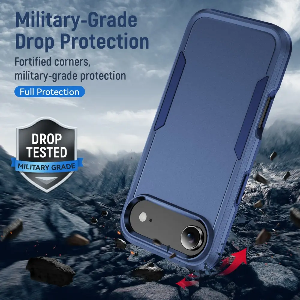 Apple iPhone Air Hoesje Schokbestendige Hardcase Back Cover Blauw afbeelding 2