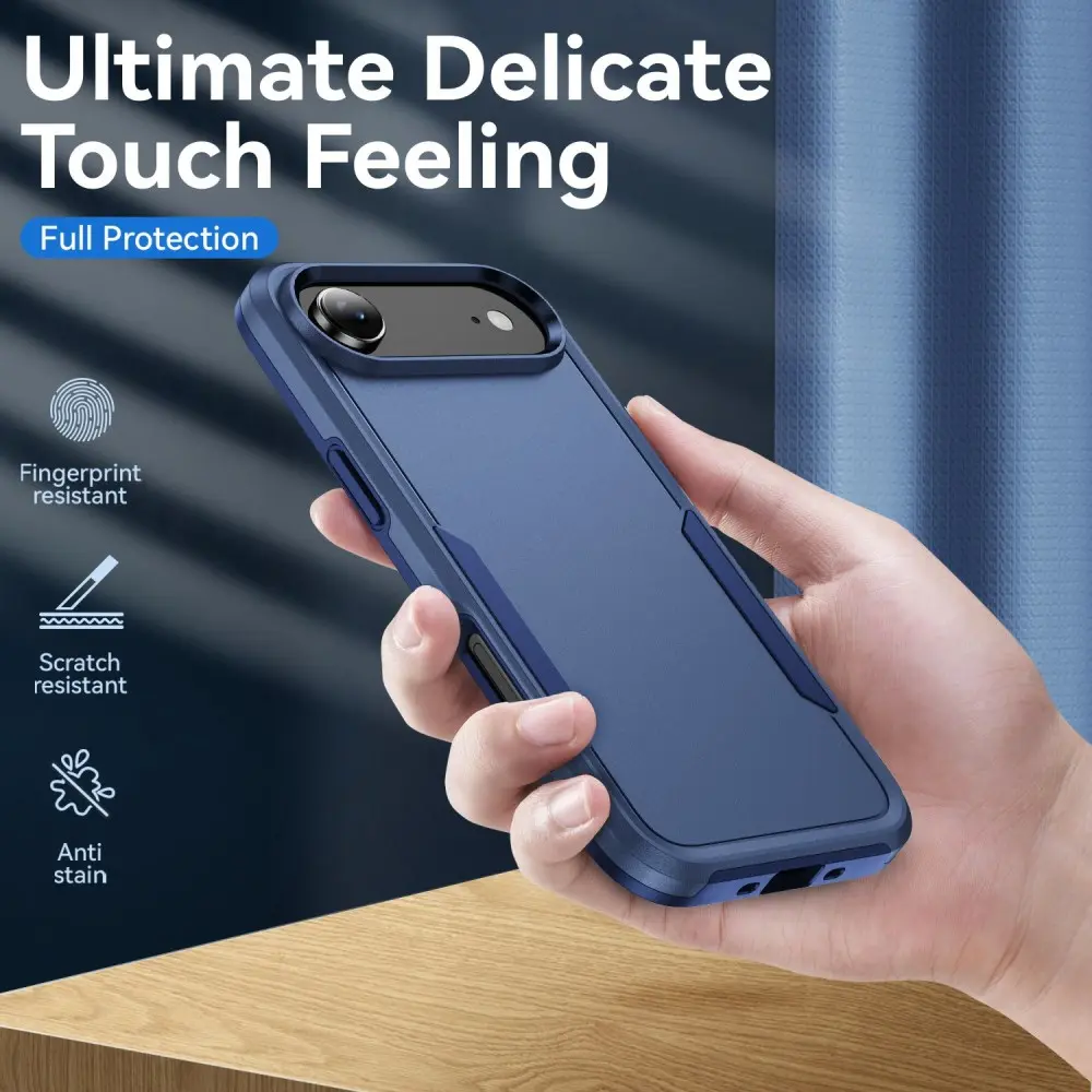 Apple iPhone Air Hoesje Schokbestendige Hardcase Back Cover Blauw afbeelding 5