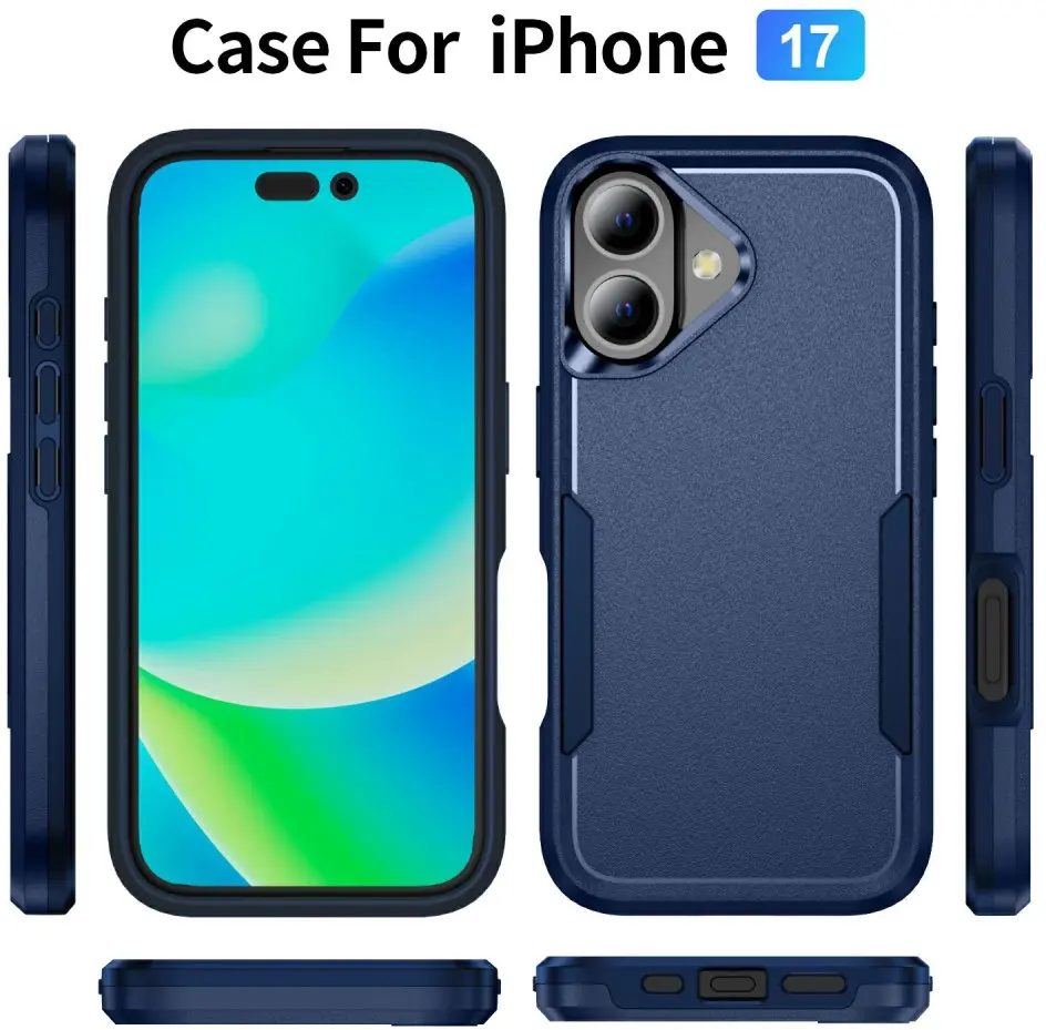 Apple iPhone 17 Hoesje Schokbestendige Hardcase Back Cover Blauw afbeelding 9