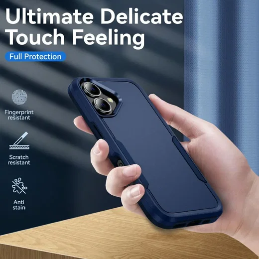 Apple iPhone 17 Hoesje Schokbestendige Hardcase Back Cover Blauw afbeelding 5