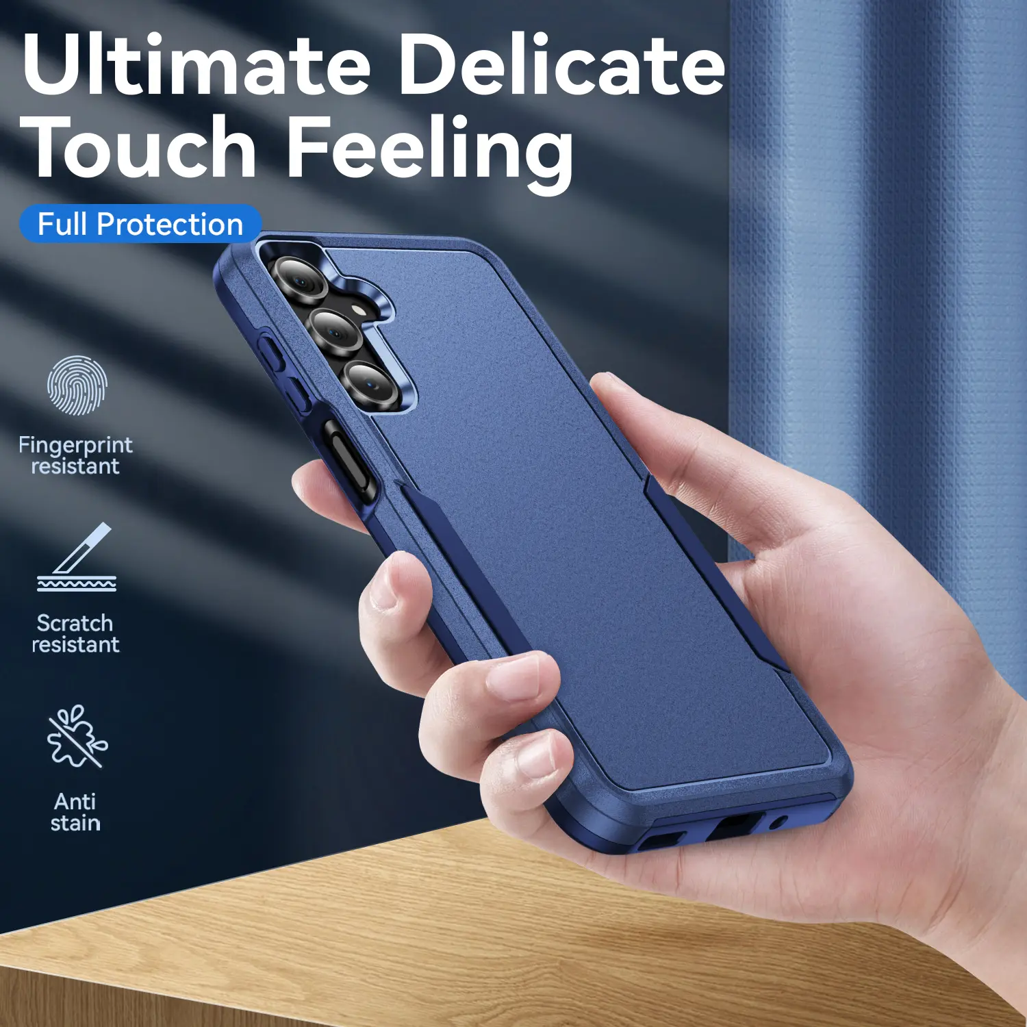 Samsung Galaxy A17 / A26 Hoesje Schokbestendige Hardcase Back Cover Blauw afbeelding 4