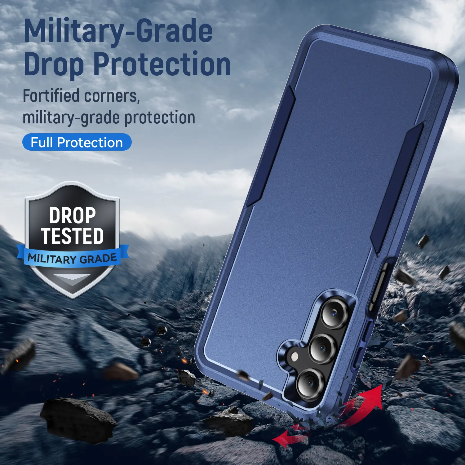 Samsung Galaxy A17 / A26 Hoesje Schokbestendige Hardcase Back Cover Blauw afbeelding 2