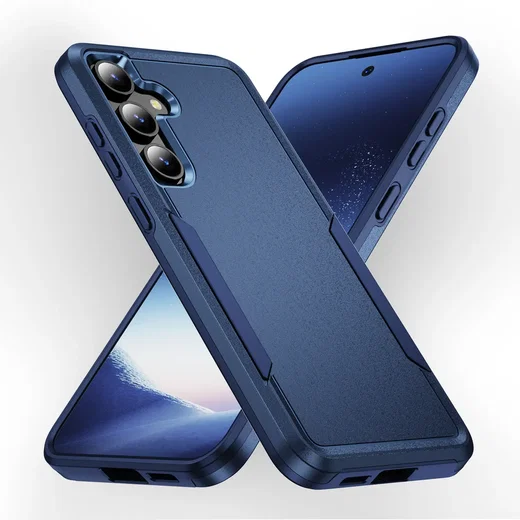 Samsung Galaxy S25 Hoesje Schokbestendige Hardcase Back Cover Blauw afbeelding 1