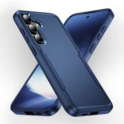 Samsung Galaxy S25 Hoesje Schokbestendige Hardcase Back Cover Blauw afbeelding