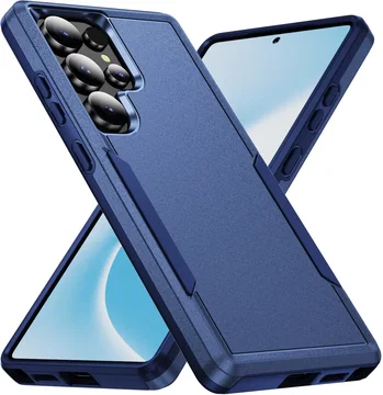 Samsung Galaxy S25 Ultra Hoesje Schokbestendige Hardcase Back Cover Blauw
