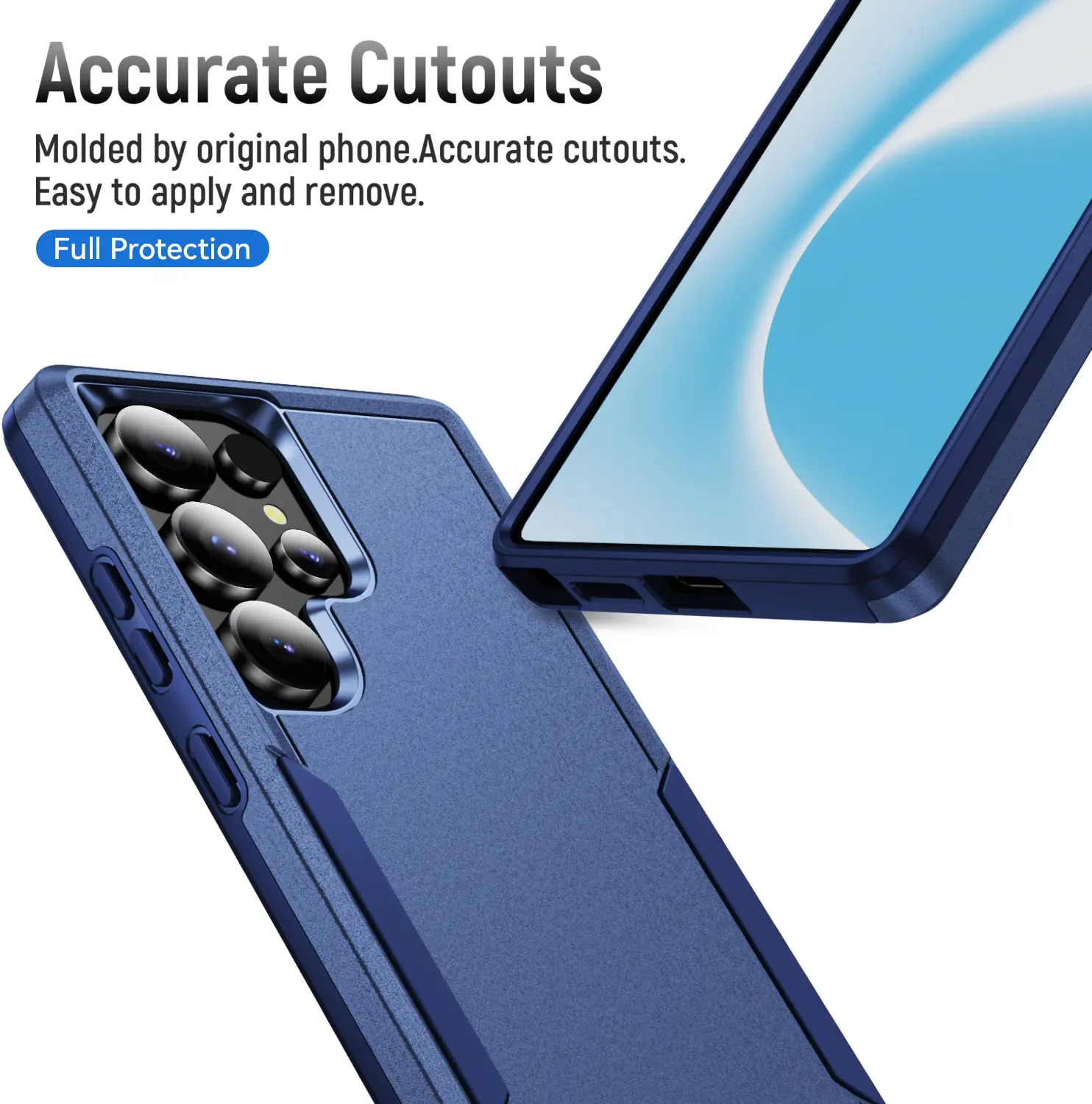 Samsung Galaxy S25 Ultra Hoesje Schokbestendige Hardcase Back Cover Blauw afbeelding 5