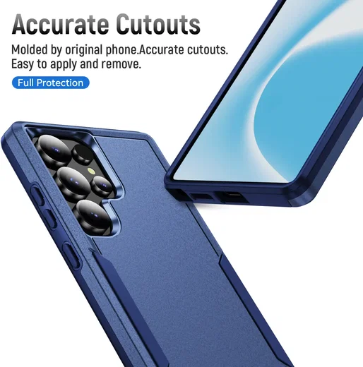 Samsung Galaxy S25 Ultra Hoesje Schokbestendige Hardcase Back Cover Blauw afbeelding 5