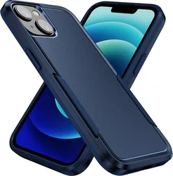 Apple iPhone 14 Hoesje Schokbestendige Hardcase Back Cover Blauw afbeelding