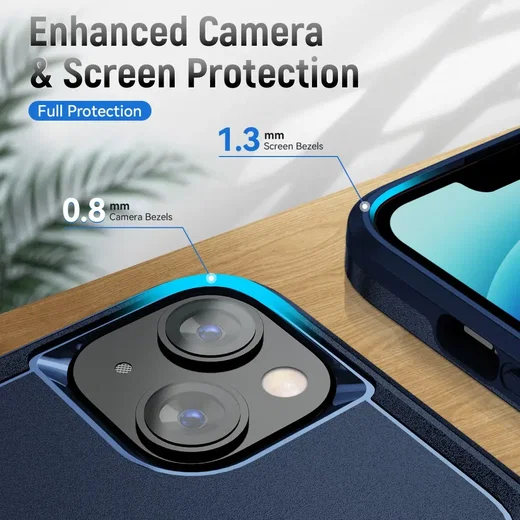 Apple iPhone 15 Hoesje Schokbestendige Hardcase Back Cover Blauw afbeelding 8