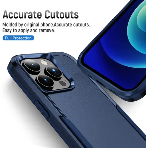 Apple iPhone 15 Pro Hoesje Schokbestendige Hardcase Back Cover Blauw afbeelding 8