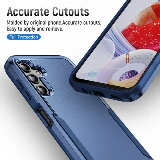 Samsung Galaxy A14 Hoesje Schokbestendige Hardcase Back Cover Blauw afbeelding 4