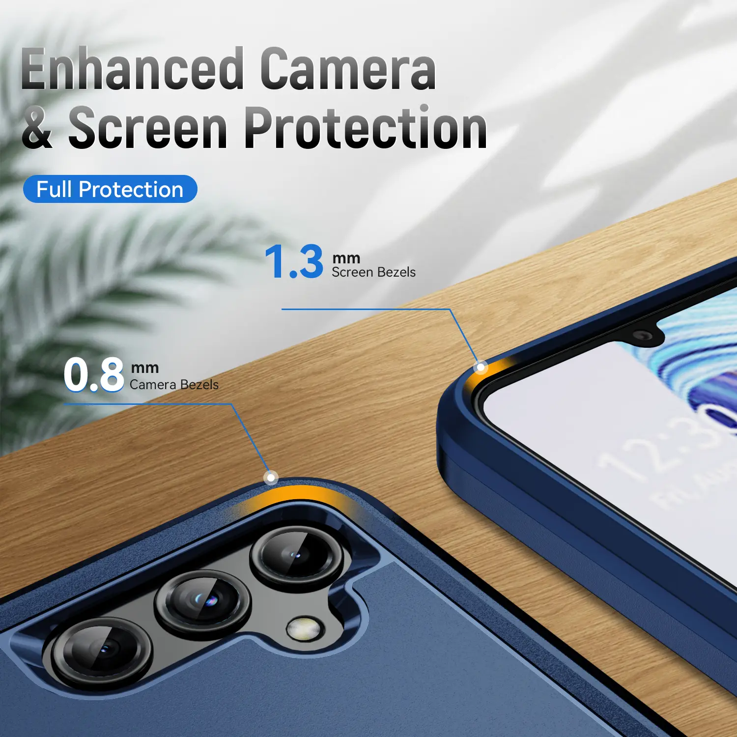 Samsung Galaxy A14 Hoesje Schokbestendige Hardcase Back Cover Blauw afbeelding 5