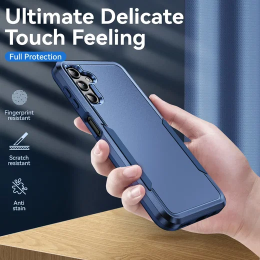 Samsung Galaxy A14 Hoesje Schokbestendige Hardcase Back Cover Blauw afbeelding 7