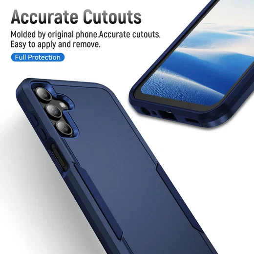 Samsung Galaxy A15 Hoesje Schokbestendige Hardcase Back Cover Blauw afbeelding 6