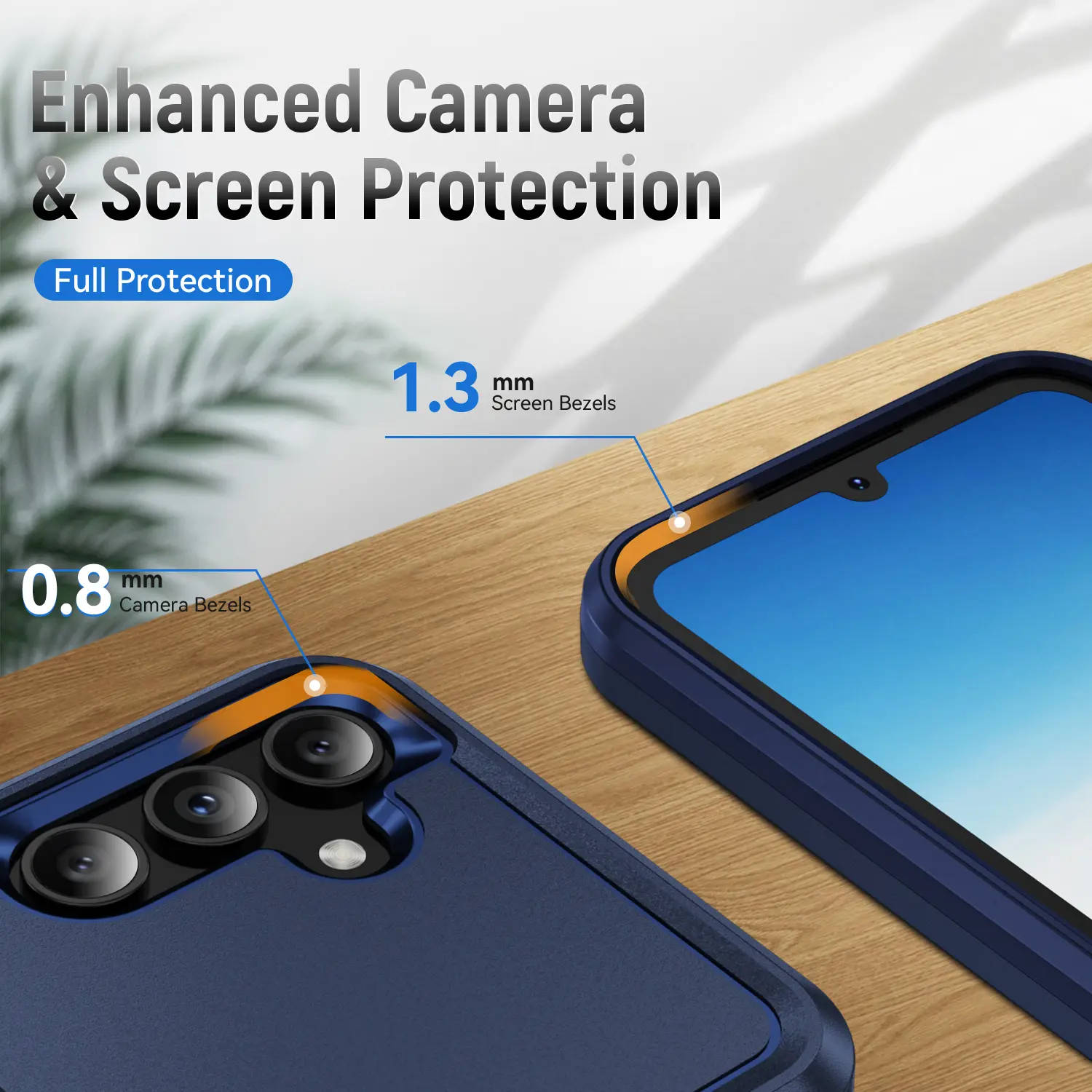 Samsung Galaxy A15 Hoesje Schokbestendige Hardcase Back Cover Blauw afbeelding 4
