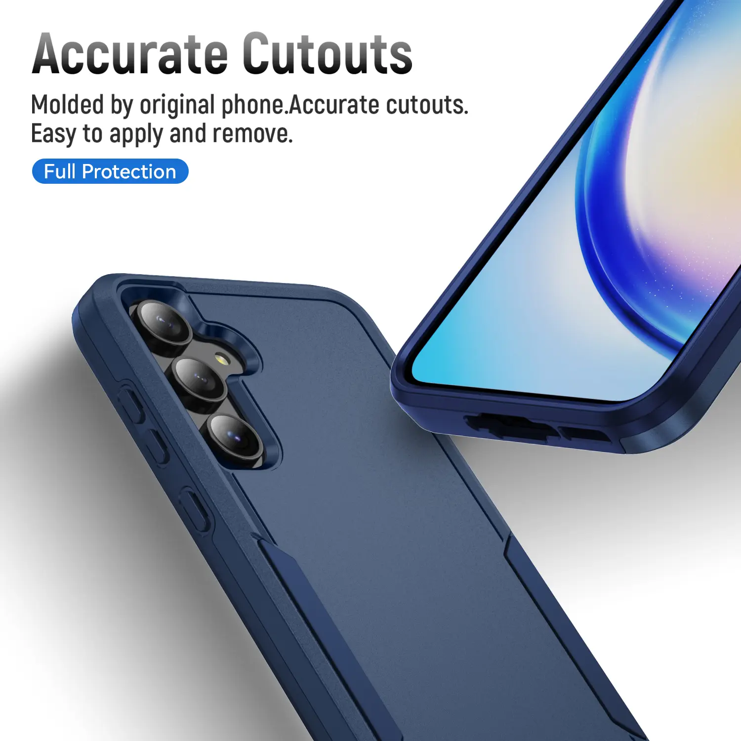 Samsung Galaxy A35 Hoesje Schokbestendige Hardcase Back Cover Blauw afbeelding 7