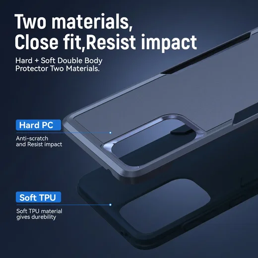 Samsung Galaxy A53 Hoesje Schokbestendige Hardcase Back Cover Blauw afbeelding 3