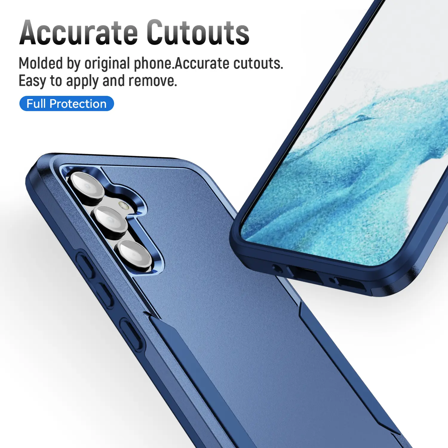 Samsung Galaxy A54 Hoesje Schokbestendige Hardcase Back Cover Blauw afbeelding 4