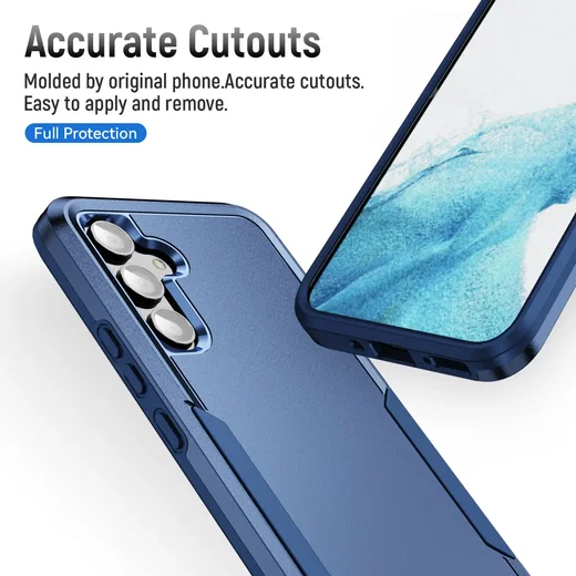 Samsung Galaxy A54 Hoesje Schokbestendige Hardcase Back Cover Blauw afbeelding 4