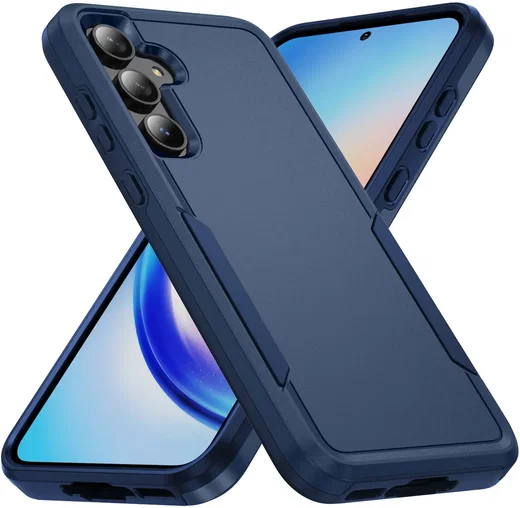 Samsung Galaxy A55 Hoesje Schokbestendige Hardcase Back Cover Blauw afbeelding 1
