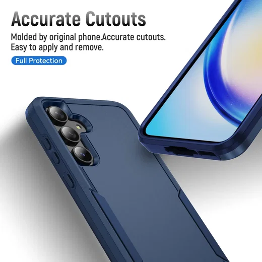 Samsung Galaxy A55 Hoesje Schokbestendige Hardcase Back Cover Blauw afbeelding 5