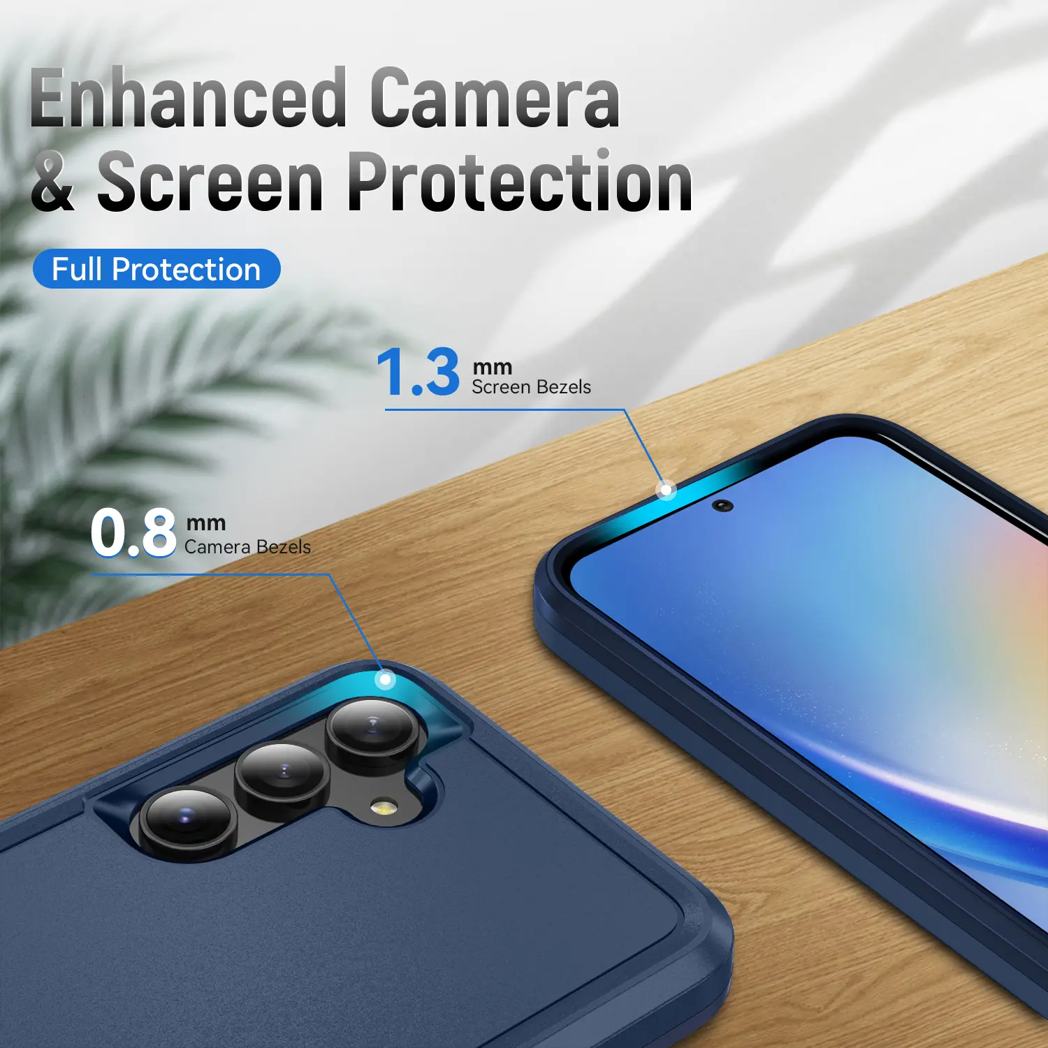 Samsung Galaxy A55 Hoesje Schokbestendige Hardcase Back Cover Blauw afbeelding 6