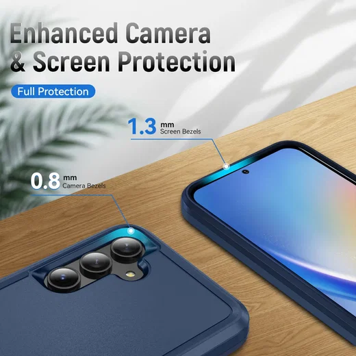 Samsung Galaxy A55 Hoesje Schokbestendige Hardcase Back Cover Blauw afbeelding 6