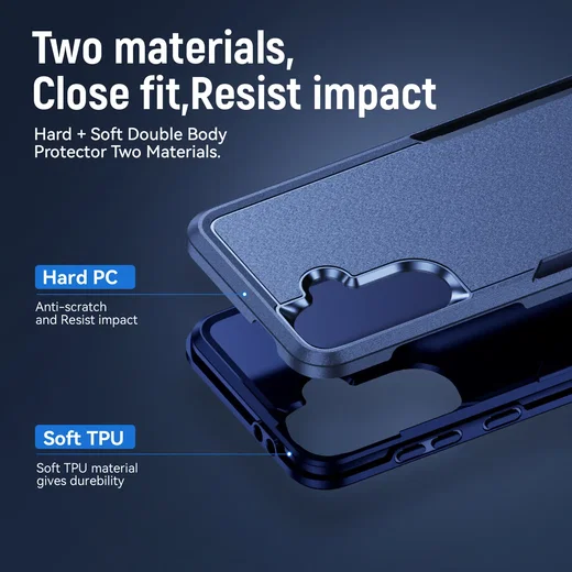Samsung Galaxy A56 Hoesje Schokbestendige Hardcase Back Cover Blauw afbeelding 3