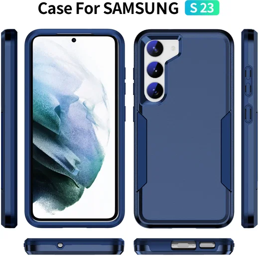 Samsung Galaxy S23 Hoesje Schokbestendige Hardcase Back Cover Blauw afbeelding 10