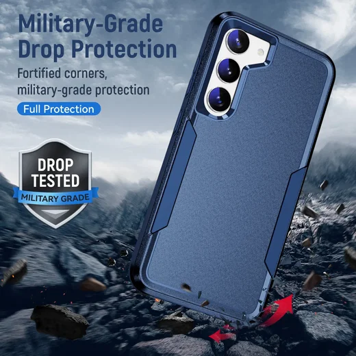 Samsung Galaxy S23 Hoesje Schokbestendige Hardcase Back Cover Blauw afbeelding 2