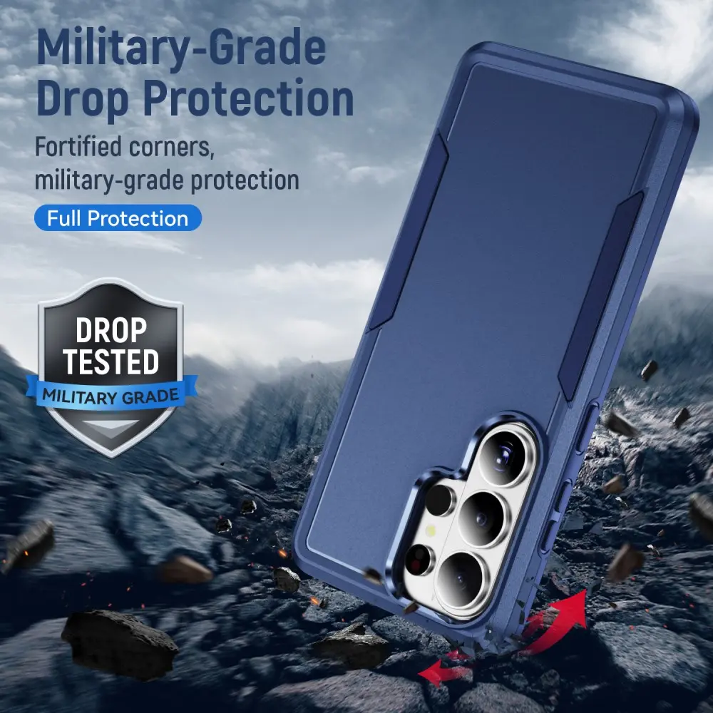 Samsung Galaxy S26 Ultra Hoesje Schokbestendige Hardcase Back Cover Blauw afbeelding 2