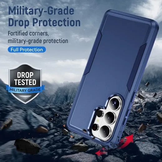 Samsung Galaxy S26 Ultra Hoesje Schokbestendige Hardcase Back Cover Blauw afbeelding 2