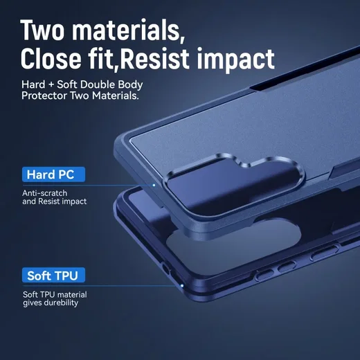 Samsung Galaxy S26 Ultra Hoesje Schokbestendige Hardcase Back Cover Blauw afbeelding 4