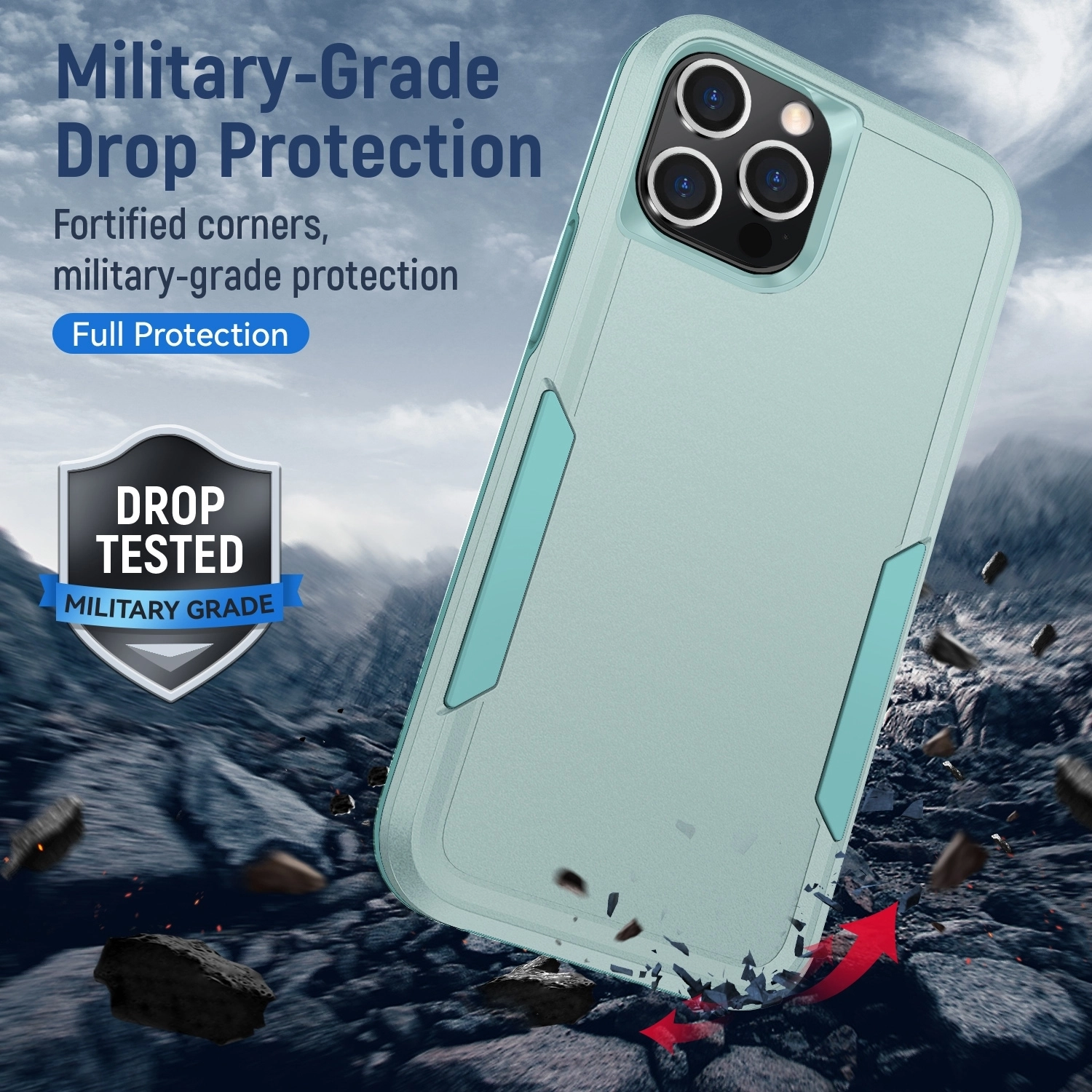 Apple iPhone 14 Pro Hoesje Schokbestendige Hardcase Back Cover Groen afbeelding 3