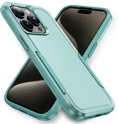 Apple iPhone 15 Pro Max Hoesje Schokbestendige Hardcase Back Cover Groen afbeelding
