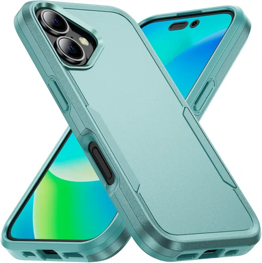 Apple iPhone 16 Hoesje Schokbestendige Hardcase Back Cover Groen afbeelding 1