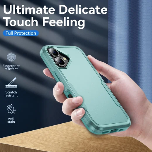 Apple iPhone 16 Hoesje Schokbestendige Hardcase Back Cover Groen afbeelding 7