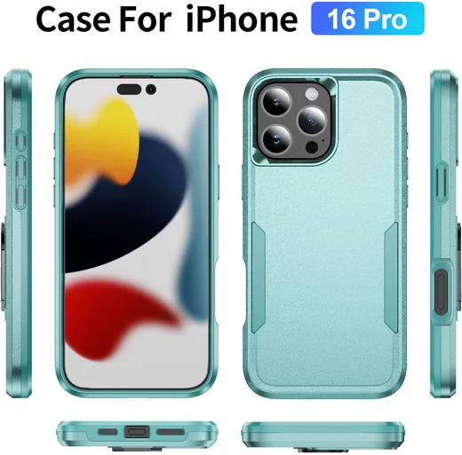 Apple iPhone 16 Pro Hoesje Schokbestendige Hardcase Back Cover Groen afbeelding 5