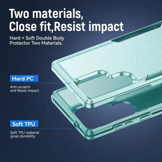 Samsung Galaxy S25 Ultra Hoesje Schokbestendige Hardcase Back Cover Groen afbeelding 4