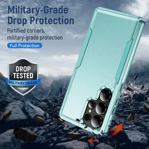 Samsung Galaxy S25 Ultra Hoesje Schokbestendige Hardcase Back Cover Groen afbeelding 2