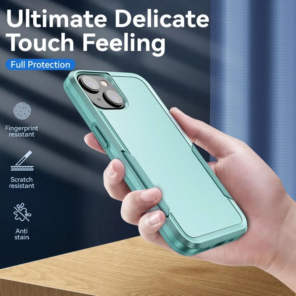 Apple iPhone 15 Hoesje Schokbestendige Hardcase Back Cover Groen afbeelding 6