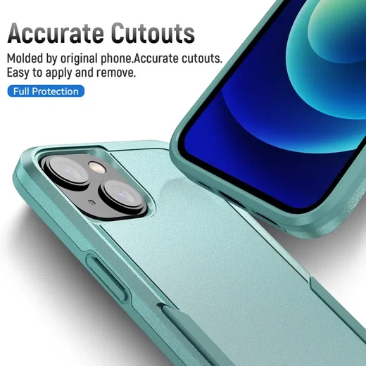 Apple iPhone 15 Hoesje Schokbestendige Hardcase Back Cover Groen afbeelding 9