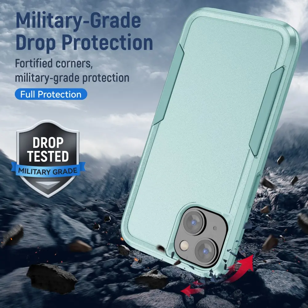 Apple iPhone 15 Hoesje Schokbestendige Hardcase Back Cover Groen afbeelding 3