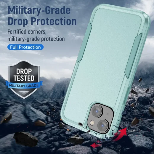 Apple iPhone 15 Hoesje Schokbestendige Hardcase Back Cover Groen afbeelding 3