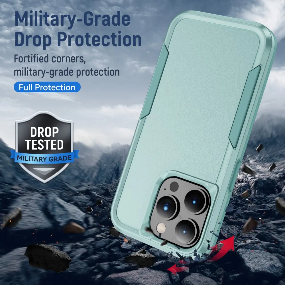 Apple iPhone 15 Pro Hoesje Schokbestendige Hardcase Back Cover Groen afbeelding 2